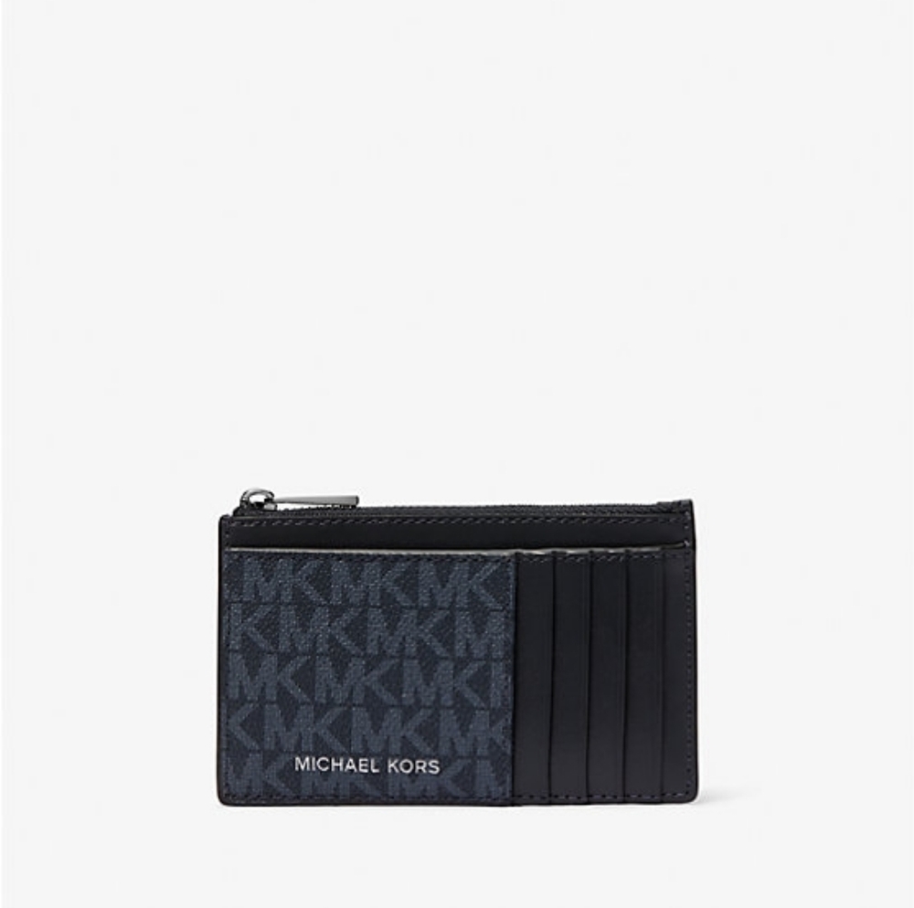 Micheal Kors Cooper Slim Signature Logo Zip Wallet Cardholder, NWT, 13”x13”